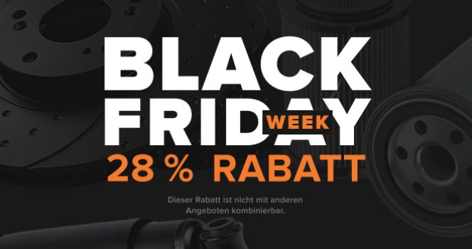 Black Friday Week - 28 % Rabatt bei AUTODOC