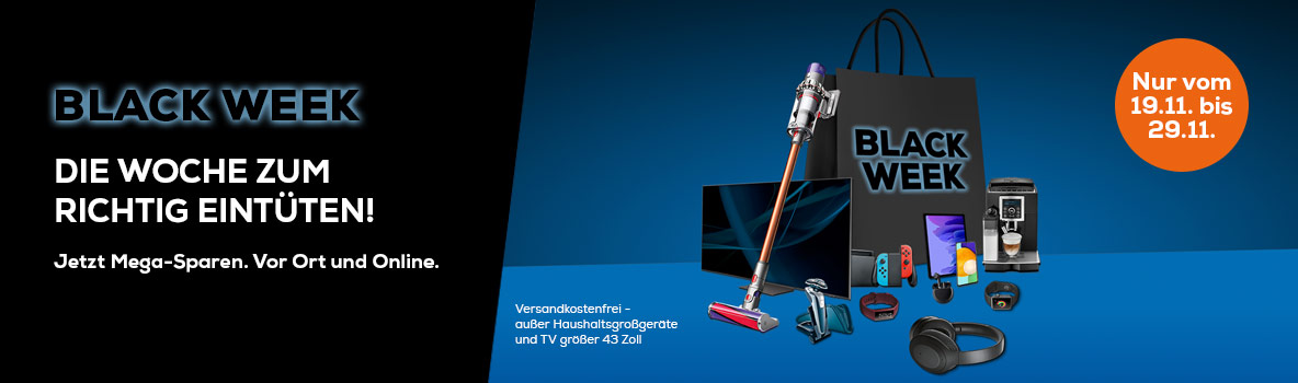 Black Week bei EURONICS - Rabatte bis 29.11.2021