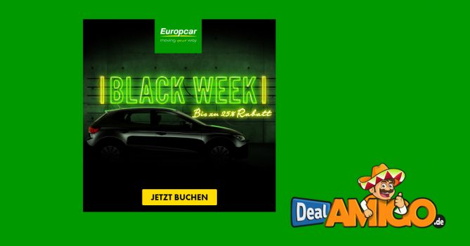 Europcar Black Friday- Bis zu 25% Rabatt!