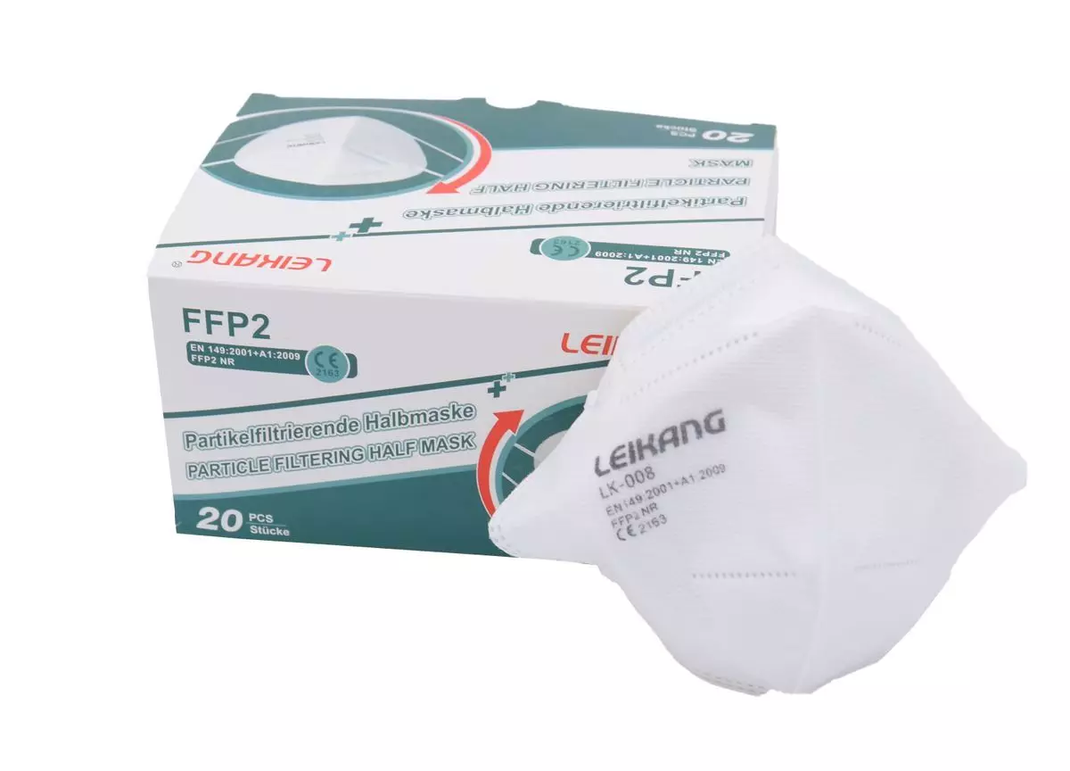 LEIKANG FFP2 Maske 20er Set / Partikelfiltrierende Halbmaske - CE zertifiziert nur 7,99€
