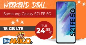 Samsung Galaxy S21 FE 5G mit 18GB LTE nur 24,99€ monatlich - nur 79 Euro Zuzahlung