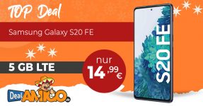 Samsung Galaxy S20 FE mit 5 GB LTE nur 14,99€ monatlich