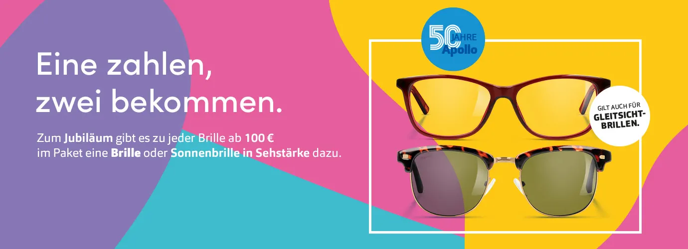 2-für-1 Brillen & Sonnenbrillen bei Apollo