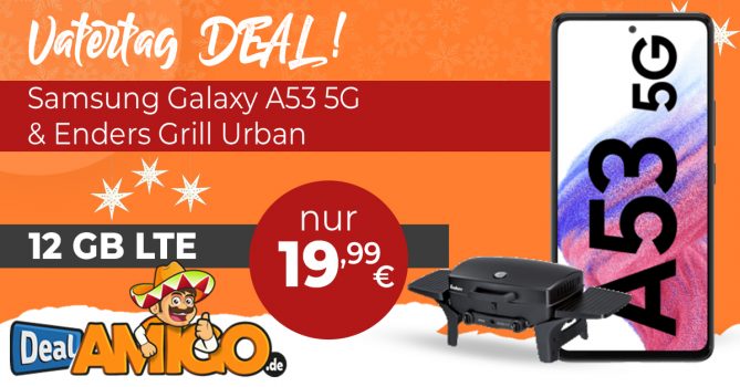 Samsung Galaxy A53 5G & Enders Grill Urban mit 12GB LTE nur 19,99€ monatlich