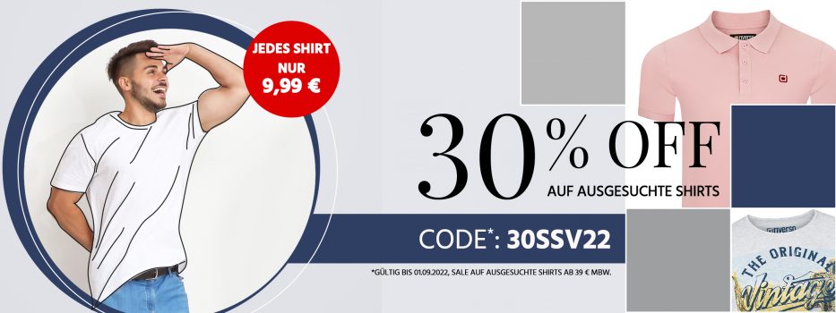 Ausgesuchte Shirts nur 9,99 € bei jeans-direct.de