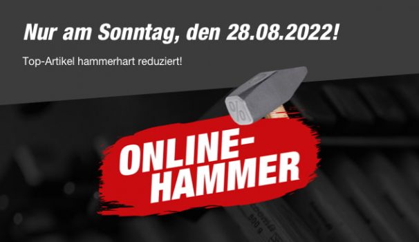 Online-Hammer bei toom - Nur am Sonntag, 28.08.2022