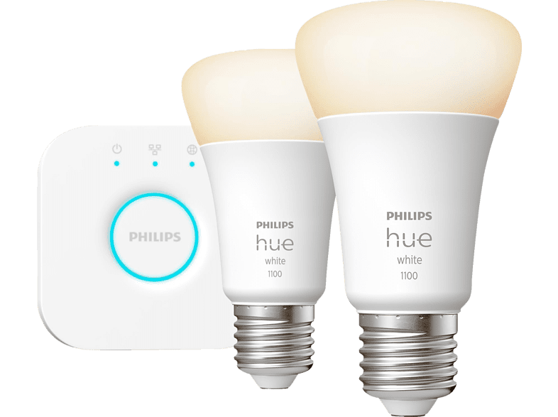 Tages-Deal! PHILIPS Hue White E27 2x1055lm 75W Starter Set warmweiß nur 29,99€