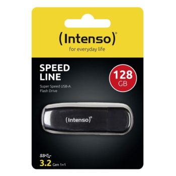 Intenso USB Stick 128GB Speicherstick Speed Line schwarz USB 3.2 nur 9 Euro