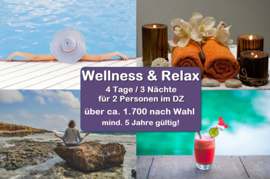 HotelDEAL Wellness & Relax ca 1.700 Hotels bis 5* n. Wahl -80 % (UVP €359) nur 39,99 Euro