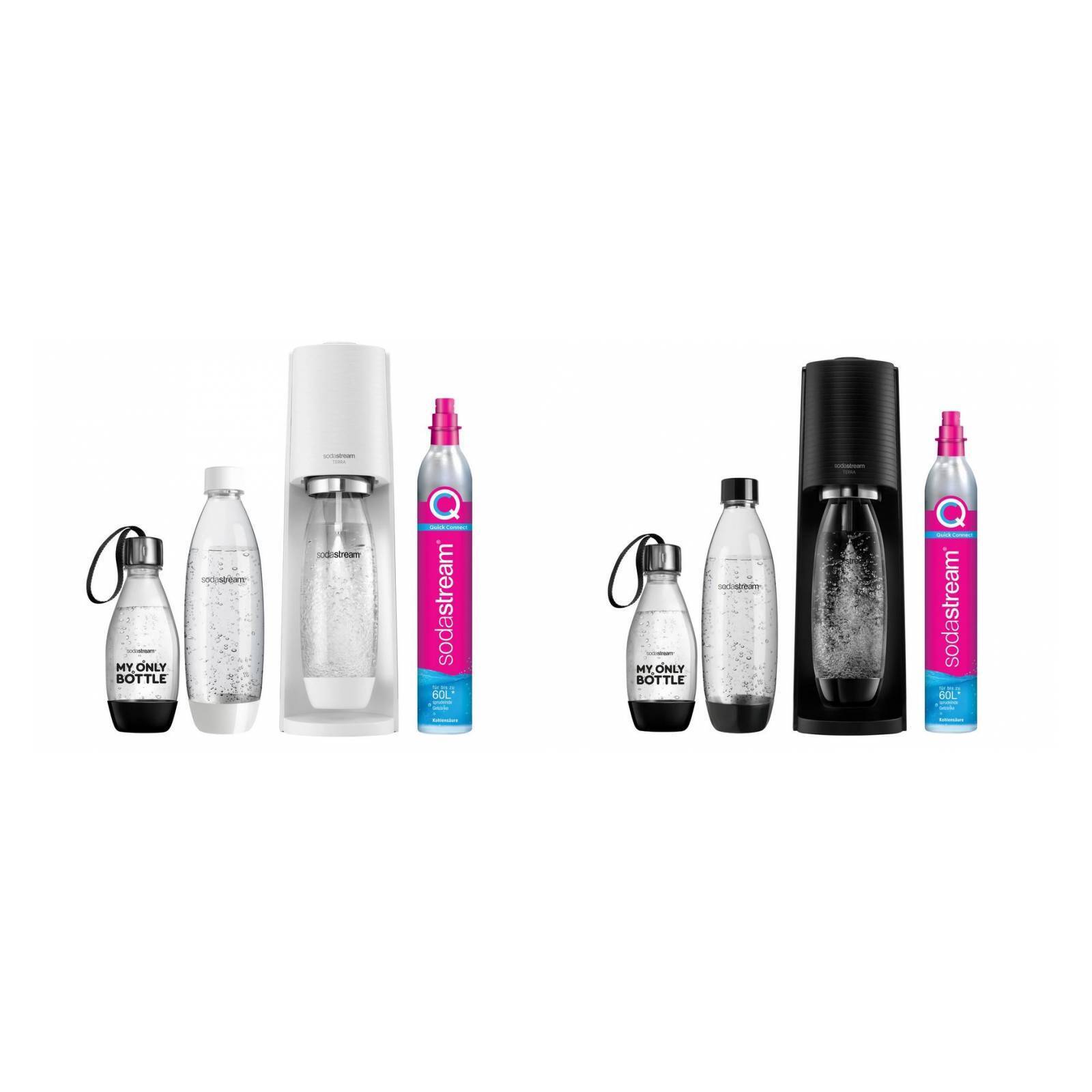 SODASTREAM TERRA VORTEILSPACK WASSERSPRUDLER NACHFOLGER EASY + 3 Flaschen + CO2 nur 53,99 Euro