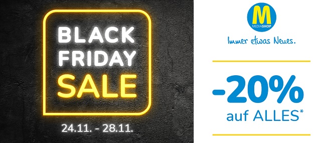 Mediashop.tv - Black Friday Sale: 10 % auf ALLES
