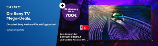 Sony TV Mega Deals bei euronics - Zahlreiche Sony TV-Geräte sind massiv reduziert