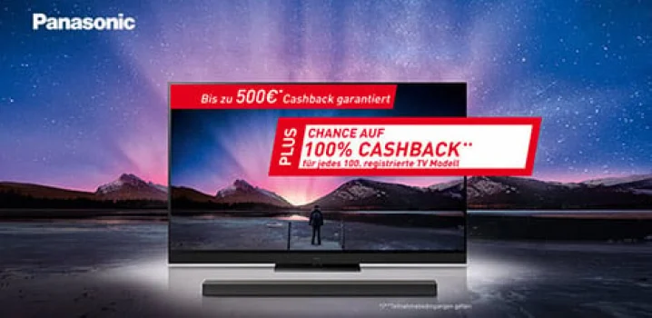 Panasonic TV bei expert - bis zu 500€* Cashback garantiert + Chance auf 100% Cashback