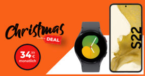 Samsung Galaxy S22 5G & Samsung Galaxy Watch 5 & 50€ Wechselbonus mit 20GB LTE nur 34,99 Euro monatlich