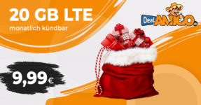 Santa-Deal - Monatlich kündbar - 20GB LTE nur 9,99 Euro monatlich