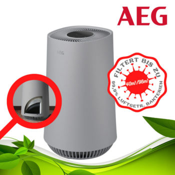 AEG Luftreiniger 40 m² 4stufig Filtration 3 Ventilationsstufen Feinstaub Filter nur 49,90 Euro