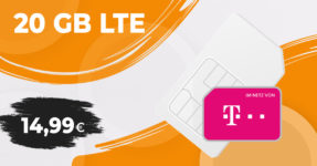 20 GB LTE Telekom Allnet Flat für nur 14,99 Euro monatlich