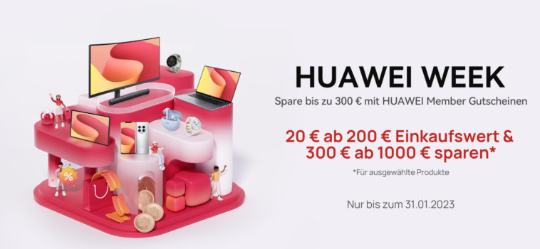300 Euro Rabatt auf ausgewählte HUAWEI Laptops