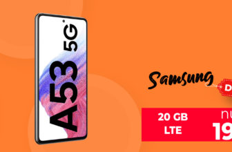 Samsung Galaxy A53 5G mit 20GB LTE nur 19,99 Euro monatlich
