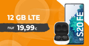 Samsung Galaxy S20 FE 5G & Samsung Galaxy Buds2 mit 12GB LTE nur 19,99 Euro monatlich - nur 1 Euro Zuzahlung