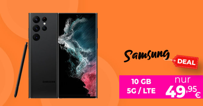 Samsung Galaxy S22 Ultra 5G für einmalig 111 Euro mit 50€ Wechselbonus im Telekom Netz mit 10GB LTE5G für 49,95 Euro monatlich