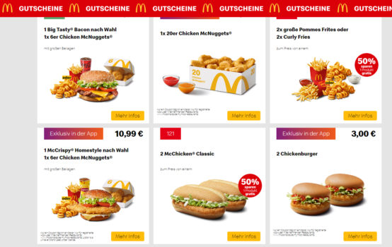 McDonald's Gutscheine/Coupons bis 15.02.2023
