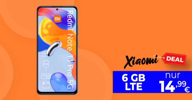 Xiaomi Redmi Note 11 Pro 5G mit 6 GB LTE nur 14,99 Euro monatlich - nur 79 Euro Zuzahlung