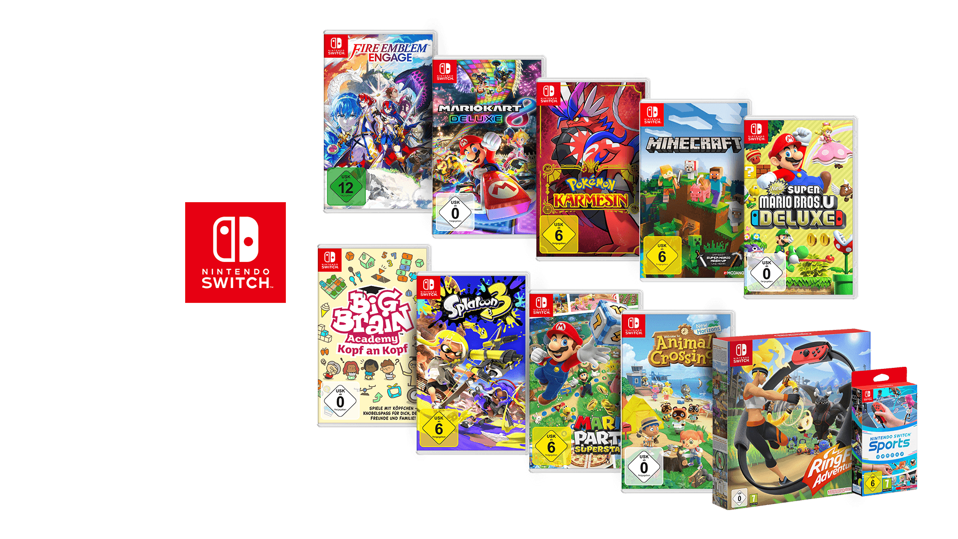 3 Nintendo Switch Spiele für 111 Euro