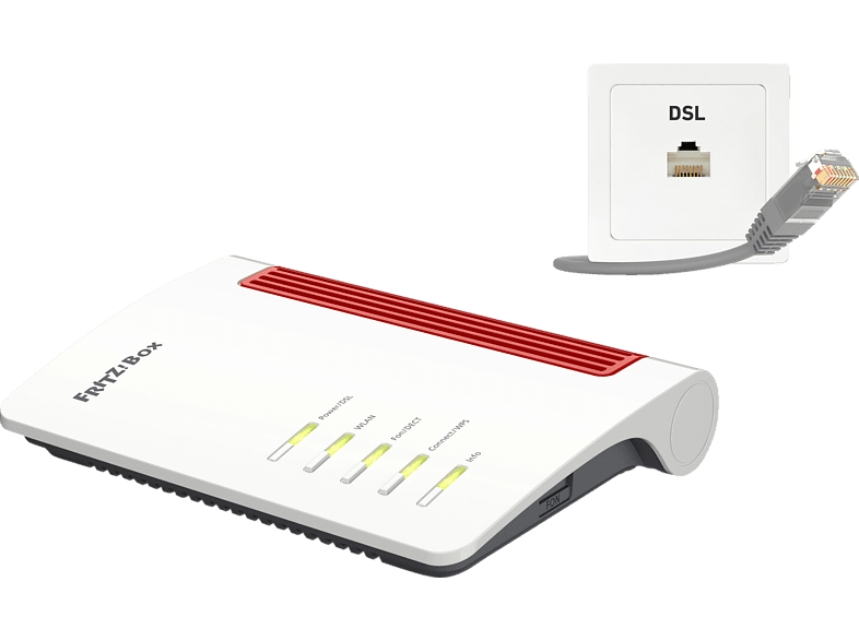 FRITZ!Box 7530 im Überblick Geeignet für alle IP-basierten Anschlüsse (ADSL und VDSL) Internet-Geschwindigkeit von bis zu 300 MBit/s durch VDSL-Supervectoring 35b Sichere Internetnutzung durch voreingestellte Firewall Mehr Performance, Flexibilität und stabilste Verbindungen durch gleichzeitiges WLAN AC + N (Dualband) VoIP-Telefonanlage mit vielseitigen Komfortfunktionen für Analog-, DECT- und IP-Telefone) DECT-Basis für bis zu 6 Schnurlos-Telefone (z. B. alle FRITZ!Fon Modelle) sowie für schaltbare Steckdosen und Heizkörperregler FRITZ!DECT Einfache, deutschsprachige Benutzeroberfläche für sämtliche Einstellungen Bereitstellung von Musik, Filmen und Bildern über integrierten Mediaserver, z.B. am Smart TV Mit MyFRITZ! von überall auf der Welt sicherer Zugriff auf FRITZ!Box und Netzwerkspeicher 1 leistungsstarker USB-Anschluss für Speichermedien (NAS), Netzwerkdrucker und Mobilfunksticks. 4 ultraschnelle Gigabit-LAN-Anschlüsse für Computer, Fernseher und andere Netzwerk-Geräte. 1 analoger Telefon-Anschluss Highspeed-VDSL an allen Anschlüssen Die FRITZ!Box 7530 bringt das High-Speed-Heimnetz an jeden DSL-Anschluss und wird mit einer Fülle an Extras höchsten Ansprüchen gerecht. Die FRITZ!Box unterstützt mit VDSL-Supervectoring 35b den neuen Standard für Übertragungsleistungen von bis zu 300 MBit/s (z. B. aktuelle Tarife der Deutschen Telekom oder Vodafone mit bis zu 250 MBit/s). Damit verdreifacht sich die Geschwindigkeit am DSL-Anschluss und Downloads riesiger Datenpakete erfolgen in Rekordgeschwindigkeit. High-End-WLAN AC+N mit Mesh-Komfort Die FRITZ!Box 7530 ist mit ihrer innovativen WLAN-Ausstattung ideal für ein Heimnetz mit hoher Anzahl an WLAN-Geräten geeignet. Die FRITZ!Box funkt dank Dual-WLAN parallel in den Frequenzbändern 2,4 GHz (WLAN N) und 5 GHz (WLAN AC), wodurch faktisch zwei WLAN-Netze bereitgestellt und in Summe Datenraten von bis zu 1.266 MBit/s erzielt werden können. Breitbandintensive Anwendungen werden so im Parallelbetrieb und auf mehreren WLAN-Geräten nutzbar – ohne Einbußen bei Geschwindigkeit und Stabilität. Im Zusammenspiel mit Produkten aus den Serien FRITZ!WLAN Repeater und FRITZ!Powerline (mit WLAN-Funktion) lässt sich ein leistungsstarkes und flexibles Mesh-WLAN aufbauen: Die um die FRITZ!Box in der Wohnung verteilten Companion Devices werden automatisch zu einem einzigen intelligenten Funknetz zusammengelegt. So wird das gesamte WLAN optimal ausgenutzt und hat praktischerweise nur noch einen Namen und ein Passwort. Telefonie-Optionen für jeden Anspruch An der integrierten VoIP-Telefonanlage können ein Analog-Telefon sowie bis zu sechs DECT-Schnurlostelefone (z. B. FRITZ!Fon) angemeldet werden. Per WLAN werden auch Smartphones zum vollwertigen VoIP-Telefon. Mehrere integrierte Anrufbeantworter, lokale und Online-Telefonbücher sowie zahlreiche Komfortfunktionen vervollständigen das breite Telefonieangebot der FRITZ!Box 7530. Über die DECT-Basisstation können auch Smarthome-Geräte, wie die schaltbaren Steckdosen FRITZ!DECT 200 und 210 sowie der Heizkörperregler FRITZ!DECT 301 gesteuert werden. Vielseitige Multimedia-Funktionen Die FRITZ!Box bringt angeschlossene USB-Speicher sowie Online-Speicher und darauf abgelegte Inhalte ins Heimnetz. Dank integriertem Mediaserver mit NAS-Anbindung werden gespeicherte Filme, Musik und Bilder verfügbar gemacht und können z. B. mittels Tablet oder Smartphone an Wiedergabegeräte verteilt werden. Die FRITZ!Box 7530 bildet damit eine leistungsfähige Plattform für vernetzte Multimedia-Anwendungen wie IPTV, Video on Demand oder Streaming. Dabei bleibt die FRITZ!Box 7530 dank mehrerer Eco-Mode-Automatismen stets sehr sparsam im Verbrauch (~ 6 Watt).