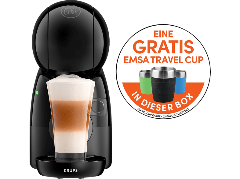 KRUPS KP1A3B.TC Nescafé Dolce Gusto Piccolo XS inkl. Emsa Travel Cup Kapselmaschine nur 39 Euro