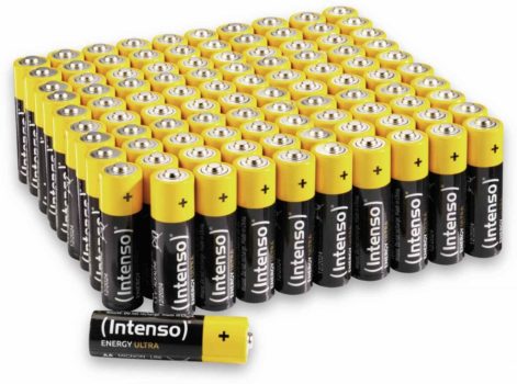 Intenso Mignon-Batterie Energy Ultra, AA LR06, 100 Stück nur 18,85 Euro