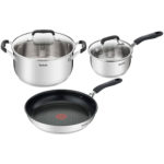 Tefal Topfset Kochtopf Set Edelstahl Bratpfanne 28 cm Induktion Antihaft Pfanne nur 49,99 Euro