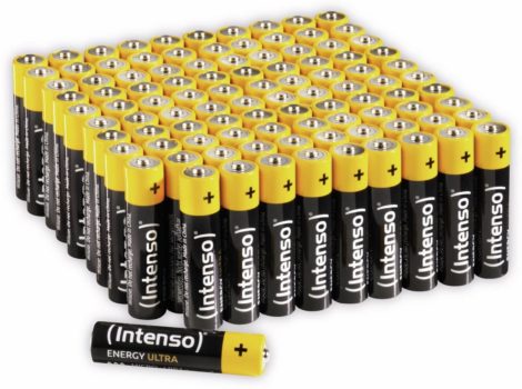 Intenso Micro-Batterie Energy Ultra, AAA LR03, 100 Stück nur 18,95 Euro