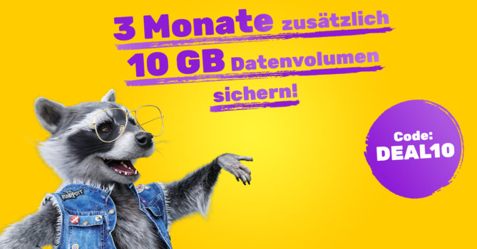 Monatlich kündbar im Vodafone Netz – 10GB LTE nur 8,99 Euro & 10 GB Datenvolumen on top für drei Monate