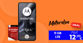 Motorola Edge 30 Neo & McAfee LiveSafe Attach & 30€ Wechselbonus mit 11 GB LTE nur 12,99 Euro monatlich