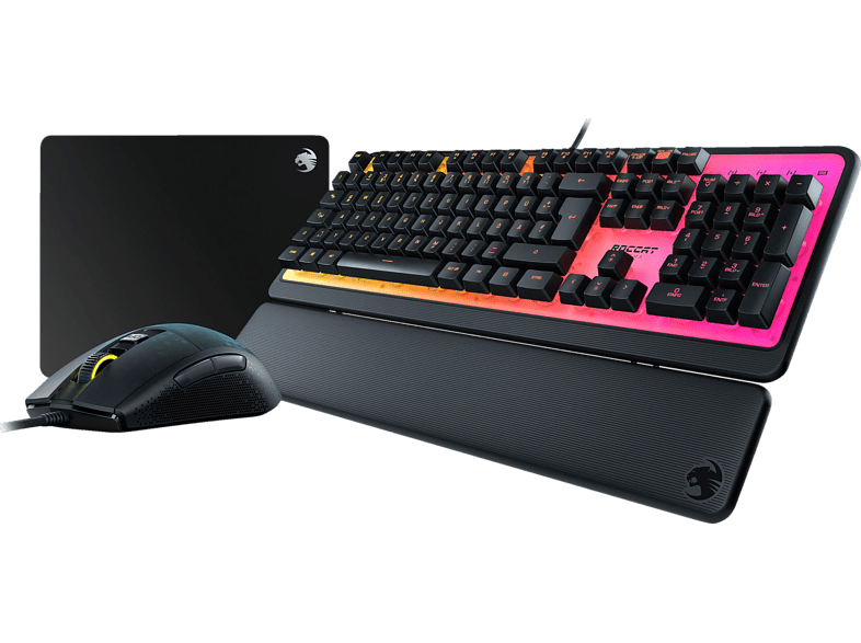 ROCCAT ROC-16-000 MAGMA-BURST-SENSE-BUNDLE, Tastatur, Maus und Mauspad Set, Kabelgebunden nur 59 Euro