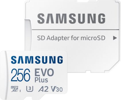 Samsung »EVO Plus 256GB microSDXC Full HD & 4K UHD Speicherkarte (130 MB/s Lesegeschwindigkeit) nur 18,99 Euro