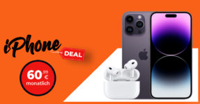 Apple iPhone 14 Pro Max & AirPods Pro (2. Gen) mit 40GB LTE5G für 60,99 Euro monatlich