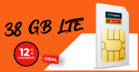 SIM Only Deal - 38GB LTE Allnet Flat nur 12,99 Euro monatlich - kein Anschlusspreis