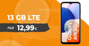 Samsung Galaxy A14 5G & 30€ Wechselbonus mit 13GB LTE nur 12,99 Euro monatlich - nur 1 Euro Zuzahlung