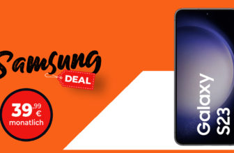 Samsung Galaxy S23 5G mit 60GB LTE5G nur 39,99 Euro monatlich - nur 1 Euro Zuzahlung