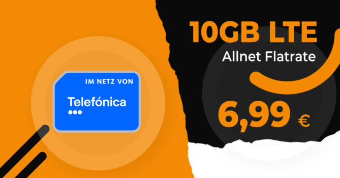 SimOnly Knaller - monatlich kündbar - 10GB LTE Allnet Flat nur 6,99 Euro monatlich