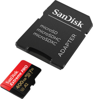 SANDISK Extreme PRO® UHS-I, Micro-SDXC Speicherkarte, 400 GB, 200 MB/s nur 34,20 Euro