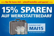 15% Rabatt Coupon auf Werkstattbedarf bei Pollin