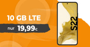 Samsung Galaxy S22 5G für einmalig 29 Euro mit 10GB LTE nur 19,99 Euro monatlich