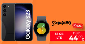 Samsung Galaxy S23 5G & Galaxy Watch5 für einmalig 49 Euro mit 50€ Wechselbonus und 38GB LTE nur 44,99 Euro monatlich