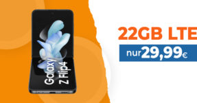 Samsung Galaxy Z Flip4 5G für einmalig 29 Euro mit 22GB LTE nur 29,99 Euro monatlich