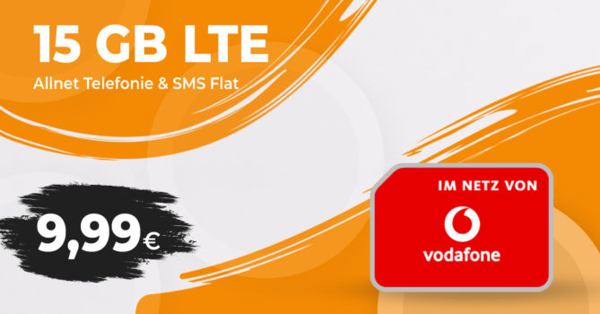 Vodafone Green LTE 15GB nur 9,99 Euro