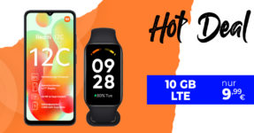 Xiaomi Redmi 12C & Xiaomi Redmi Smart Band 2 mit 30€ Wechselbonus und 10GB LTE nur 9,99 Euro monatlich - nur 1 Euro Zuzahlung