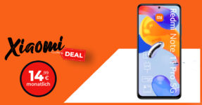 Xiaomi Redmi Note 11 Pro 5G mit 12GB LTE nur 14,99 Euro monatlich - nur 1 Euro Zuzahlung